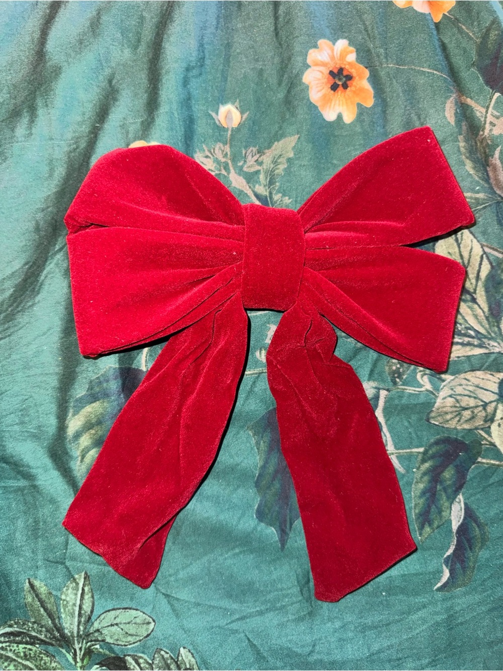 Red Velvet Bow tree topper - mini tree